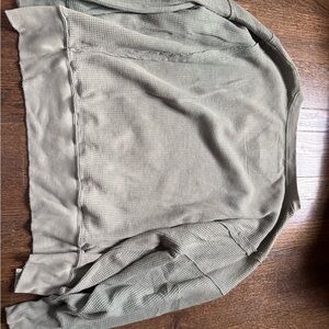 American Eagle Outfitters Sage Waffle Knit Top